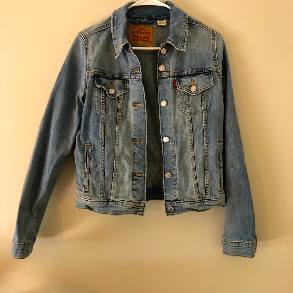 Levi Denim Jean Jacket - Button Down - Light Wash Size Small - Picture 2 of 11